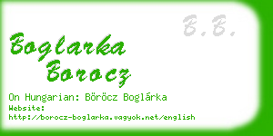boglarka borocz business card